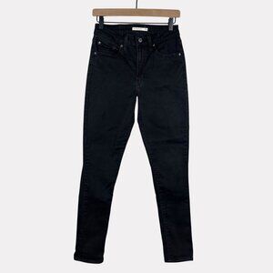 Levi's 721 High Rise Skinny Jeans Womens 30 Waist 30 Length Black Five Pocket